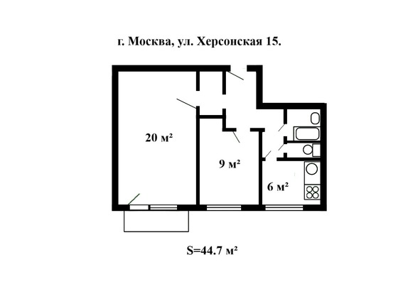 Продам двухкомнатную (2-комн.) квартиру, Херсонская ул, 15, Москва г