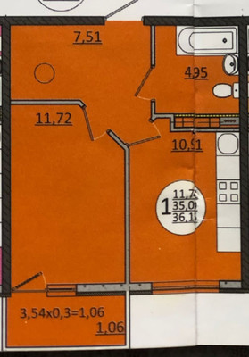 Продам однокомнатную (1-комн.) квартиру, Магистральная ул, 11, Краснодар г