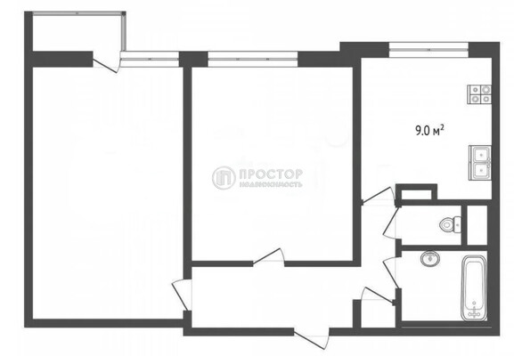 Продам двухкомнатную (2-комн.) квартиру, Зюзинская ул, 4к3, Москва г