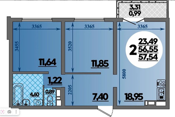 Продам двухкомнатную (2-комн.) квартиру, Имени Владимира Бута ул, 8, Новороссийск г