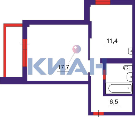 Продам однокомнатную (1-комн.) квартиру, Калинина ул, 175кб, Красноярск г