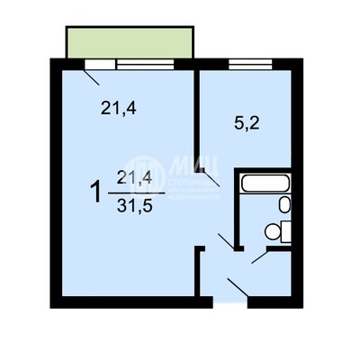 Продам однокомнатную (1-комн.) квартиру, Матроса Железняка б-р, 35, Москва г