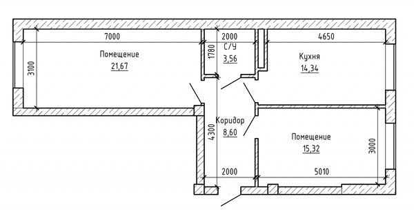 Продам двухкомнатную (2-комн.) квартиру, Профсоюзная ул, 212, Вольный Аул кп
