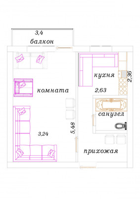 Продам однокомнатную (1-комн.) квартиру, Свердлова ул, 8, Рошаль г