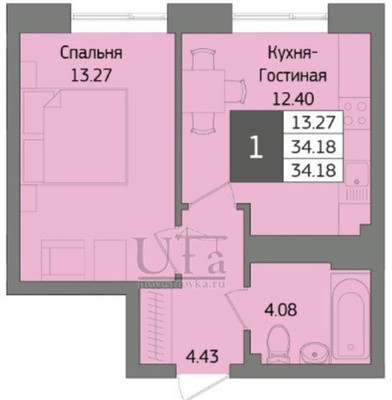 Продам однокомнатную (1-комн.) квартиру, Коммунистическая ул, 98к1, Уфа г