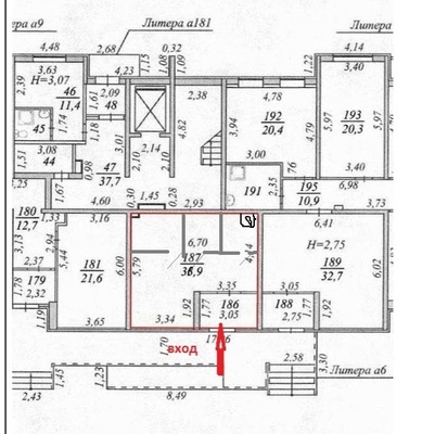 Сдам коммерческое помещение 39 м2, Анатолия Муранова ул, 18, Екатеринбург г