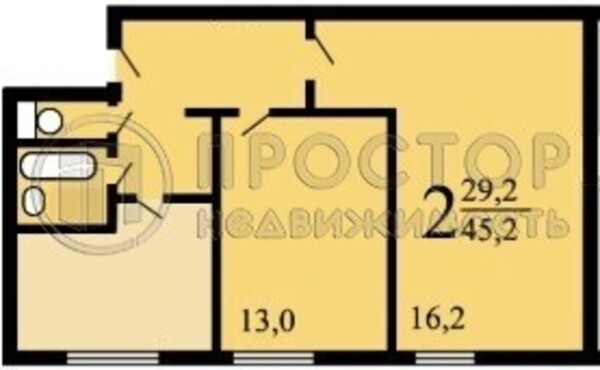 Продам двухкомнатную (2-комн.) квартиру, Генерала Антонова ул, 10, Москва г