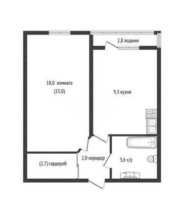 Продам однокомнатную (1-комн.) квартиру, им. Героя Пешкова ул, 14, Краснодар г