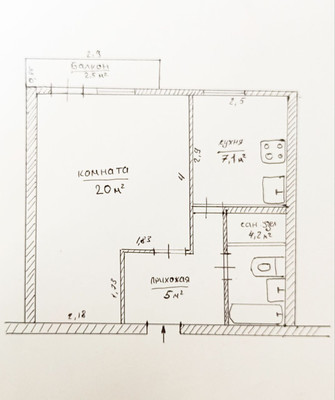 Продам однокомнатную (1-комн.) квартиру, Ларионова ул, 42кБ, Симферополь г