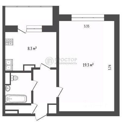 Продам однокомнатную (1-комн.) квартиру, Олонецкий проезд, 12, Москва г