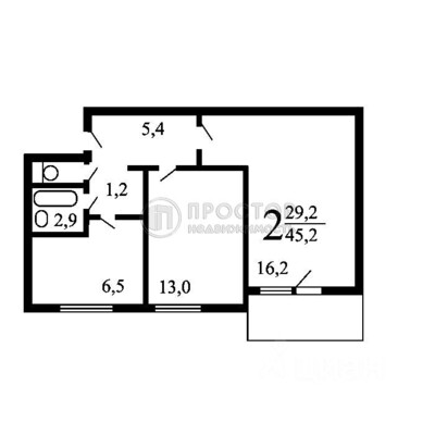 Продам двухкомнатную (2-комн.) квартиру, Сумской проезд, 12к3, Москва г