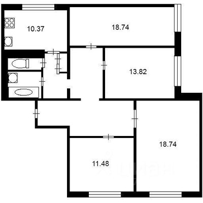 Продам многокомнатную квартиру, Маршала Захарова ул, 6к3, Москва г