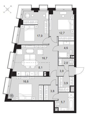 Продам многокомнатную квартиру (долевое), Шеногина ул, Москва г