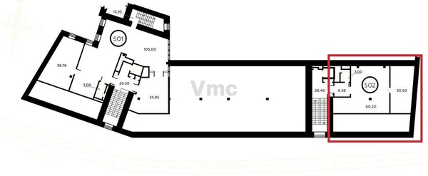 Сдам офисное помещение 105,1 м2, Нижний Кисловский пер, 5 1, Москва г
