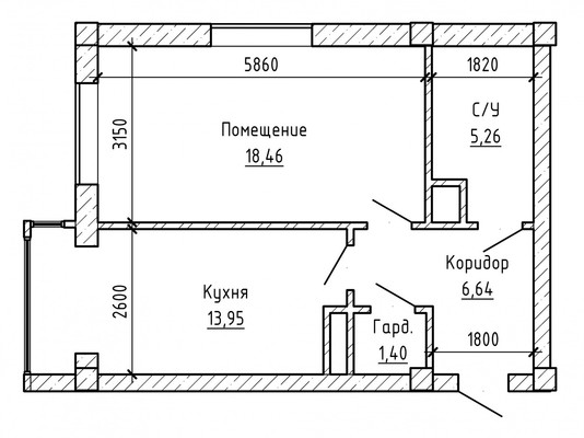 Продам однокомнатную (1-комн.) квартиру, Тарчокова ул, 127б, Нальчик г