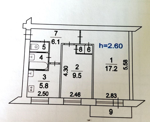 Продам двухкомнатную (2-комн.) квартиру, Шевлякова ул, 7, Люберцы г