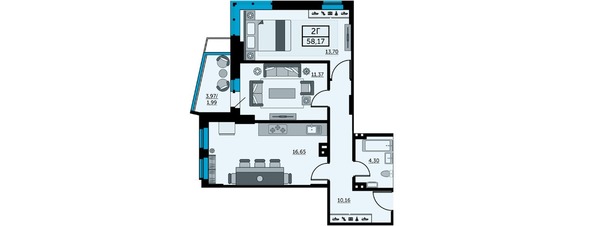 Продам двухкомнатную (2-комн.) квартиру, 23-я линия ул, 54, Ростов-на-Дону г