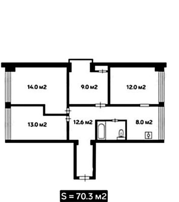 Продам трехкомнатную (3-комн.) квартиру, Ленинский пр-кт, 102, Москва г