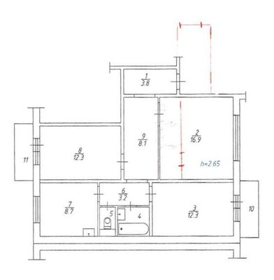 Продам трехкомнатную (3-комн.) квартиру, Чернышевского ул, 108, Красноярск г
