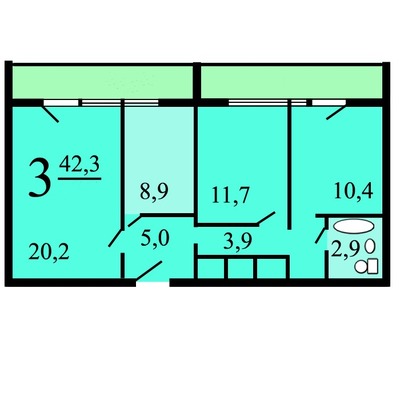 Продам трехкомнатную (3-комн.) квартиру, Полбина ул, 32, Москва г