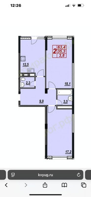 Продам двухкомнатную (2-комн.) квартиру, Крестьянская ул, 27к2, Анапа г