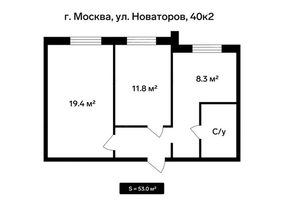 Продам двухкомнатную (2-комн.) квартиру, Новаторов ул, 40к2, Москва г