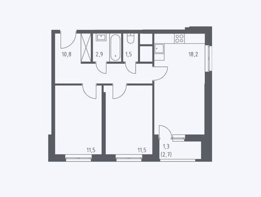 Продам двухкомнатную (2-комн.) квартиру, Липовая ул, 4к1, Николо-Урюпино с