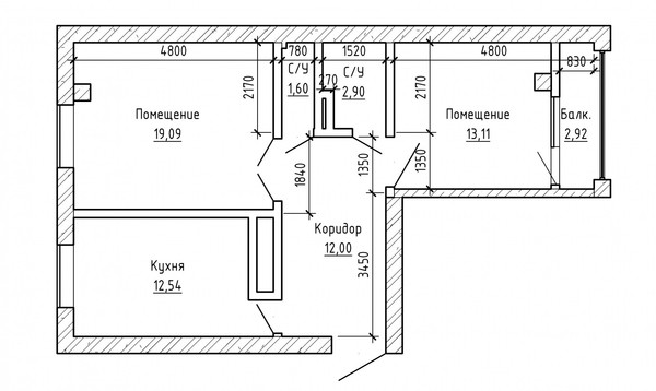Продам двухкомнатную (2-комн.) квартиру, Ахохова ул, 190А, Нальчик г