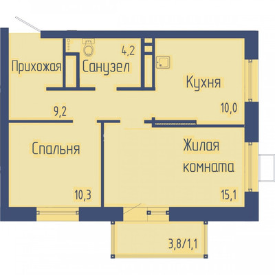 Продам двухкомнатную (2-комн.) квартиру, Свободный пр-кт, 66кр, Красноярск г