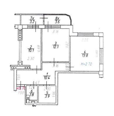 Продам двухкомнатную (2-комн.) квартиру, Индустриальная ул, 28, Симферополь г