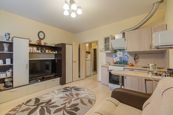 Продам однокомнатную (1-комн.) квартиру, Менделеева б-р, 9к1, Мурино п