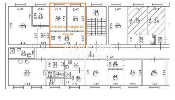 Продам 2-комн. в 10-комн. квартире, На Петро-Славянку дор, 2к3, Петро-Славянка п