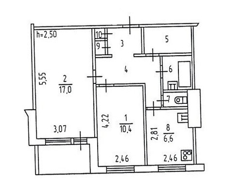 Продам двухкомнатную (2-комн.) квартиру, Капитана Маклакова ул, 4, Мурманск г