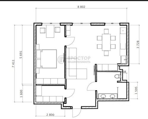 Продам двухкомнатную (2-комн.) квартиру, Береговой проезд, 5к2, Москва г