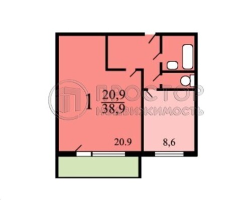 Продам однокомнатную (1-комн.) квартиру, Мячковский б-р, 3, Москва г