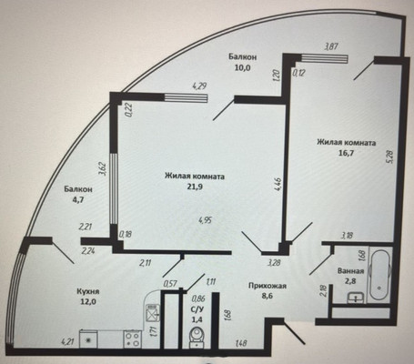 Продам двухкомнатную (2-комн.) квартиру, им. Леонида Лаврова (Пашковский жилой ма ул, 8к1, Краснодар г