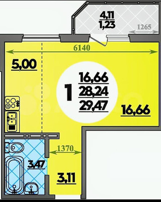 Продам однокомнатную (1-комн.) квартиру, Амет-Хана Султана пер, 7, Ростов-на-Дону г