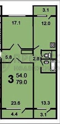 Продам трехкомнатную (3-комн.) квартиру, Гришина ул, 2к1, Москва г