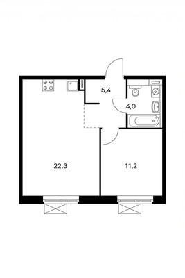 Сдам двухкомнатную (2-комн.) квартиру, Крымская ул, 1, Боброво рп