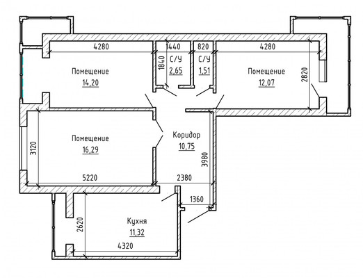 Продам трехкомнатную (3-комн.) квартиру, Шогенова ул, 18, Нальчик г