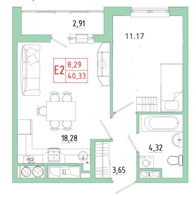 Продам однокомнатную (1-комн.) квартиру, Бульвар Оптимистов проезд, 10, Дядьково с