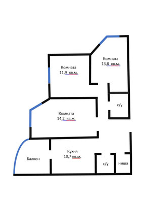 Продам трехкомнатную (3-комн.) квартиру, Московская ул, 3, Пенино д