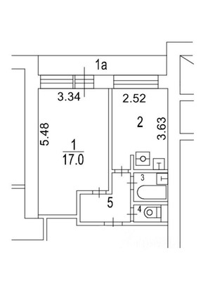 Продам однокомнатную (1-комн.) квартиру, Кастанаевская ул, 37, Москва г