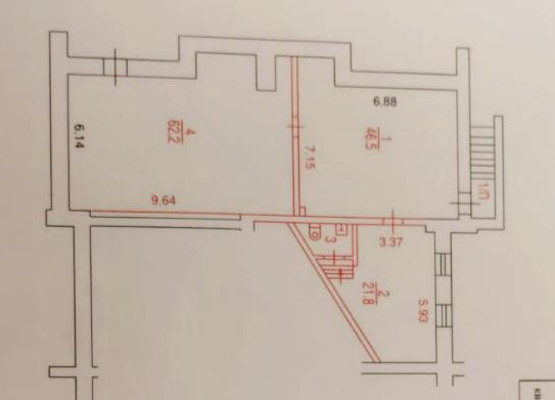 Сдам коммерческое помещение 71,7 м2, 1-й Новокузнецкий пер, д5-7, Москва г