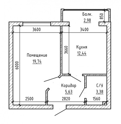 Продам однокомнатную (1-комн.) квартиру, Шогенова ул, 79, Нальчик г