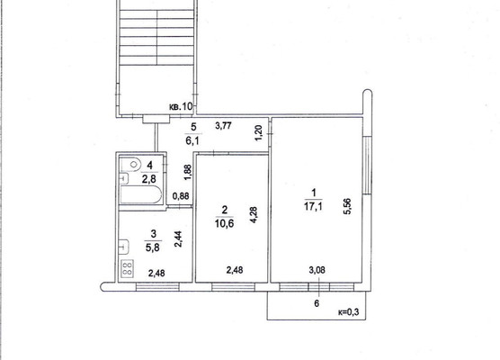 Продам двухкомнатную (2-комн.) квартиру, Мира ул, 16, Ситне-Щелканово с