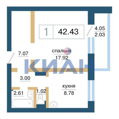 Продам однокомнатную (1-комн.) квартиру, Ольховая ул, 14, Красноярск г