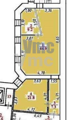 Сдам коммерческое помещение 84 м2, Столовый пер, 6, Москва г