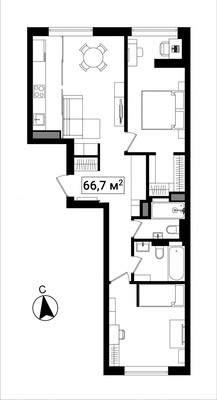 Продам трехкомнатную (3-комн.) квартиру, Архитектора Щусева ул, 2к3, Москва г