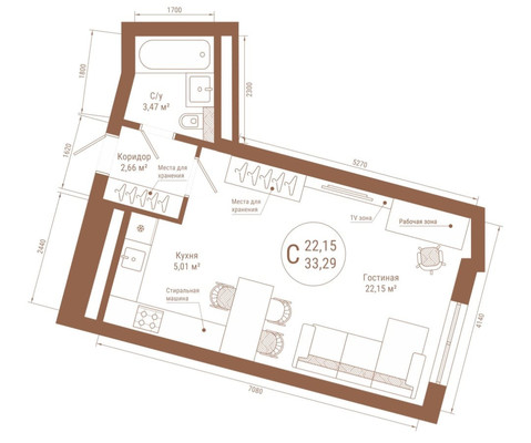 Продам однокомнатную (1-комн.) квартиру, Армавирская ул, 15а, Уфа г